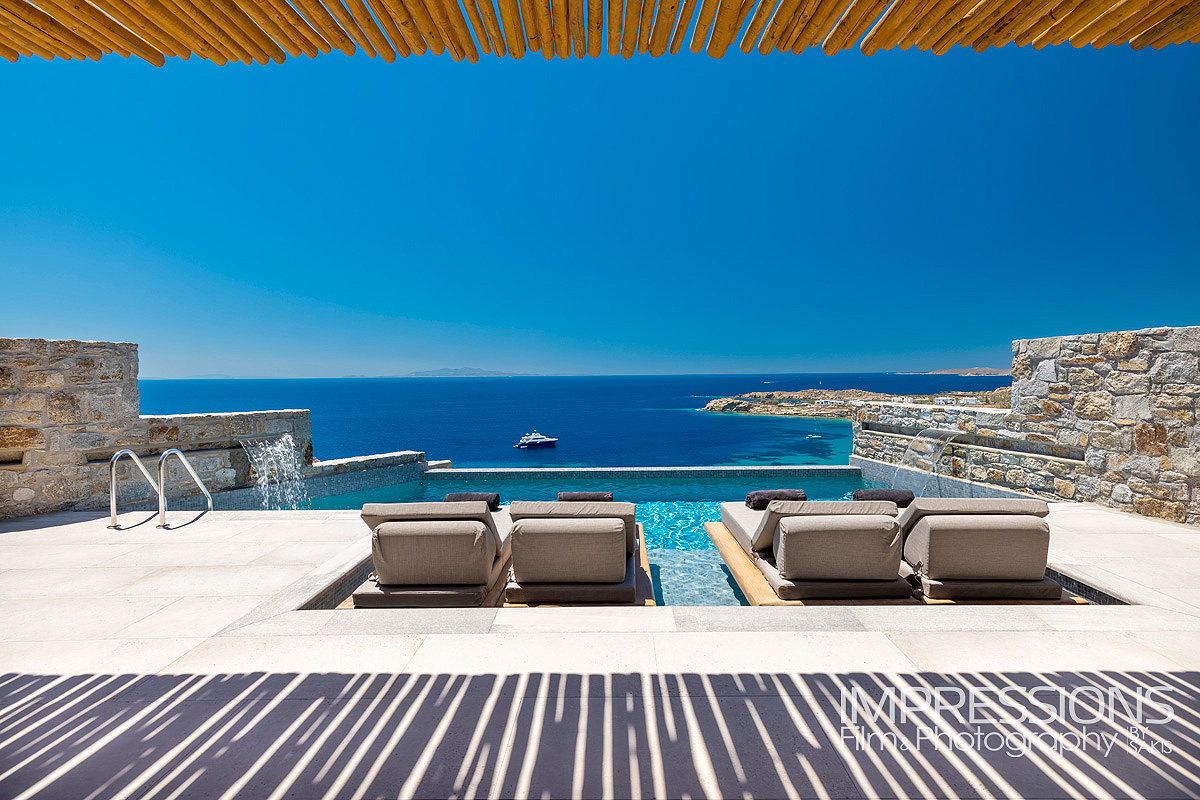 Mykonos Hotel Photography Tropicana hero shot