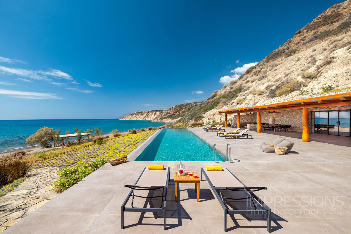 Crete luxury villa Arvi beach House Photography pool