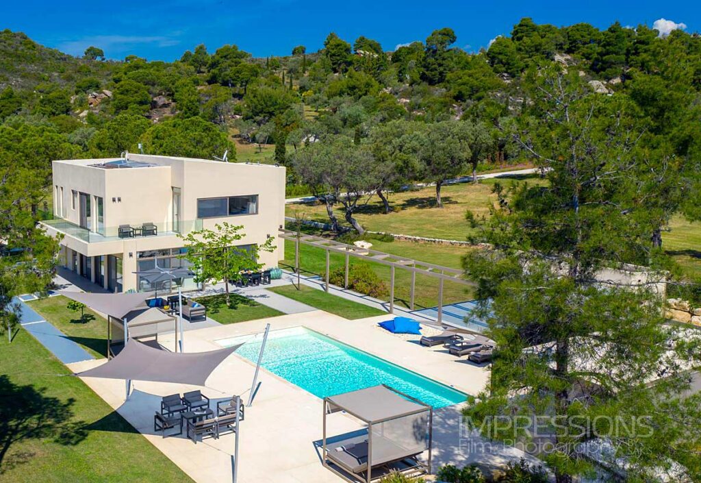 luxury villa spirou photography chalkidiki drone photographer greece