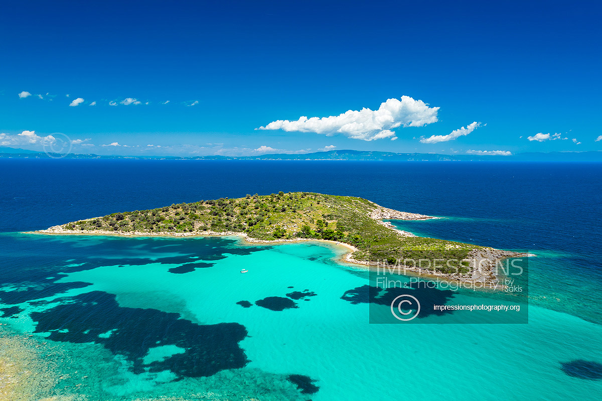 greece drone aerial photography  private island estate